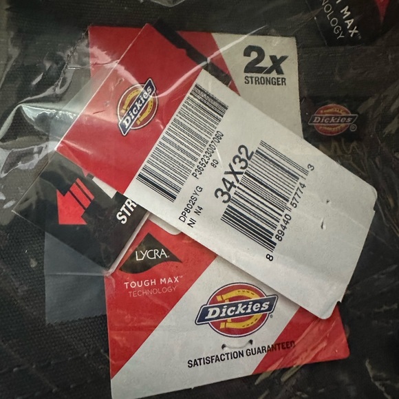 Dickies Men's Tough Max Duck Carpenter Pant New With Tags Size 34 x 32 - Picture 3 of 4